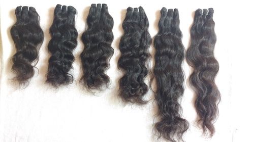 Natural Wavy Indian Machine Weft Hair