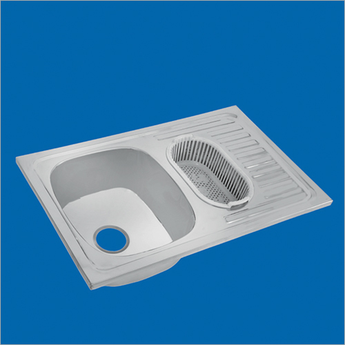Stainless Steel One And Half Bowl With Drain Board Sink By SHRI NAVKAR METALS LTD.