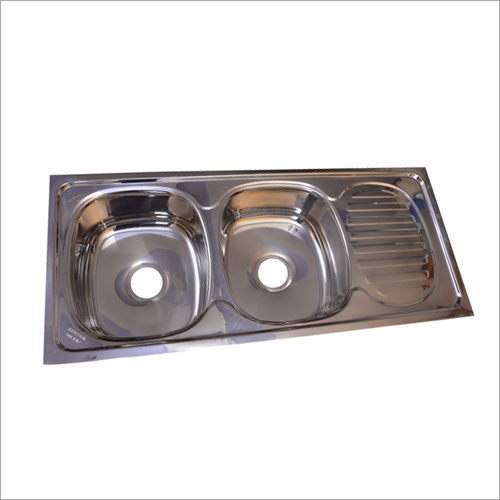 Stainless Steel Double Bowl With Single Drain