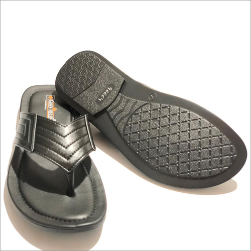 Black Leather Chappal