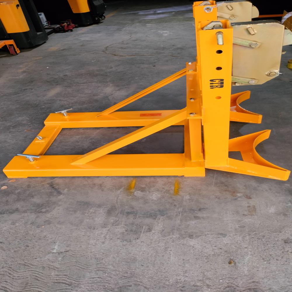 Parrot Beak Single Drum Lifter (forklift Attachment) - Color: Yellow
