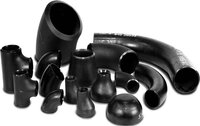 Carbon Steel Pipe Fitting - ASTM A234 WPB Buttweld, 1" to 48" NB, Black, 300mm Length, Welding Connection, Round Shape, Thickness: SCH 5S to XXS