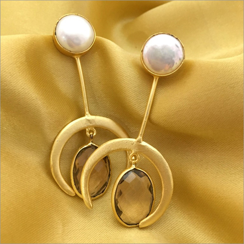 Contemporary Baroque Pearl Earrings