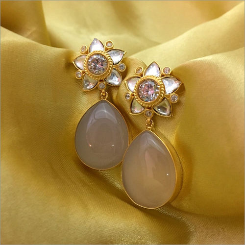 Onyx Kundan Fusion Earrings