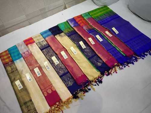 Pure Silk Checked Saree