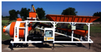 Mobile Concrete Batching Plant With Reversible Drum Type Mixer