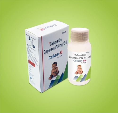 50 MG / 5 ML Cefixime Oral Suspension IP