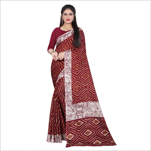 Fashionable Linen Juth Saree - Linen Material, Printed Design | Ideal for Daily Wear, Multi-Season Use