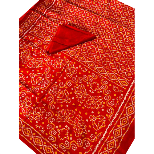 Red Designer Silk Saree - Silk Material, Lightweight Texture, Eye-Catching Print | Perfect for Daily Wear, Tear Resistant, Shrink & Wrinkle Proof
