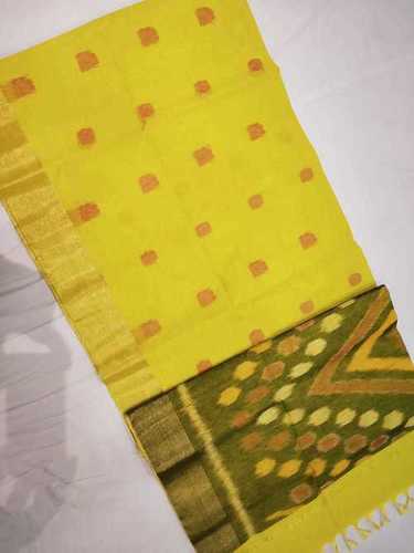 Silk Cotton Ikkat Pallu Saree
