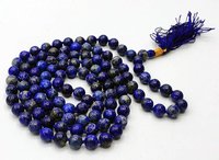 Lapis Lazuli Hakik Mala - Natural Stone, 8mm Size | Deep Blue Color, Round Beads, Customizable Mala Bead Set