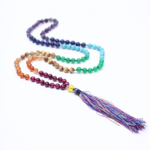 Seven Chakra Agate Mala