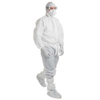 Disposable Coverall - Cotton Fabric, Free Size, All Color Options | Full Sleeves, Specialty For Dry Cleaning, Ideal For Hospital Uniforms
