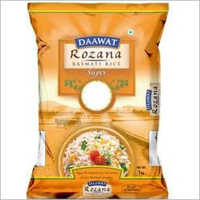 Rozana Basmati Rice - 1 kg Super Grade, White Color Rice in Plastic Bag