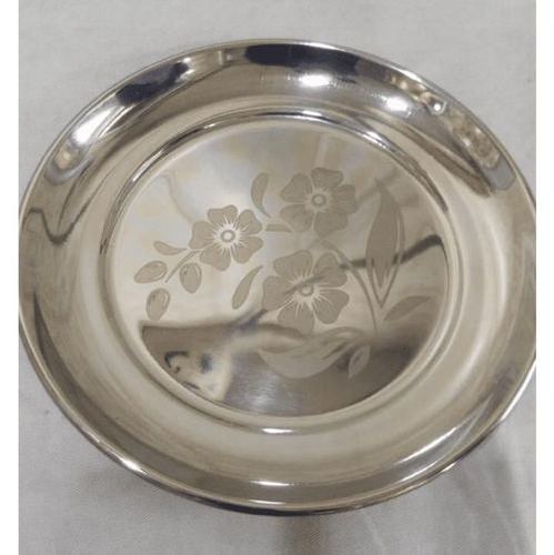 Silver Stainless Steel Serving Plates
