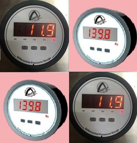 CDPG-HL-LED Aerosense Digital Differential Pressure Gauge Model Range E 0-125 PA