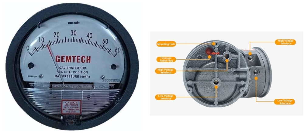 Cdpg-10L-Led Aerosense Digital Differential Pressure Gauge Range 0-2500 Pa Accuracy: + 1 % Fs Gm