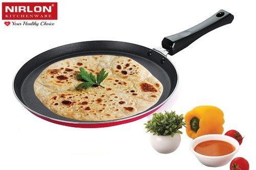 Nirlon Celebrino Heavy Gauge Flat Tawa 26Cm Interior Coating: 5 Layer Nonstick Spray Coated