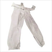 White Hooded Disposable Protective Suit