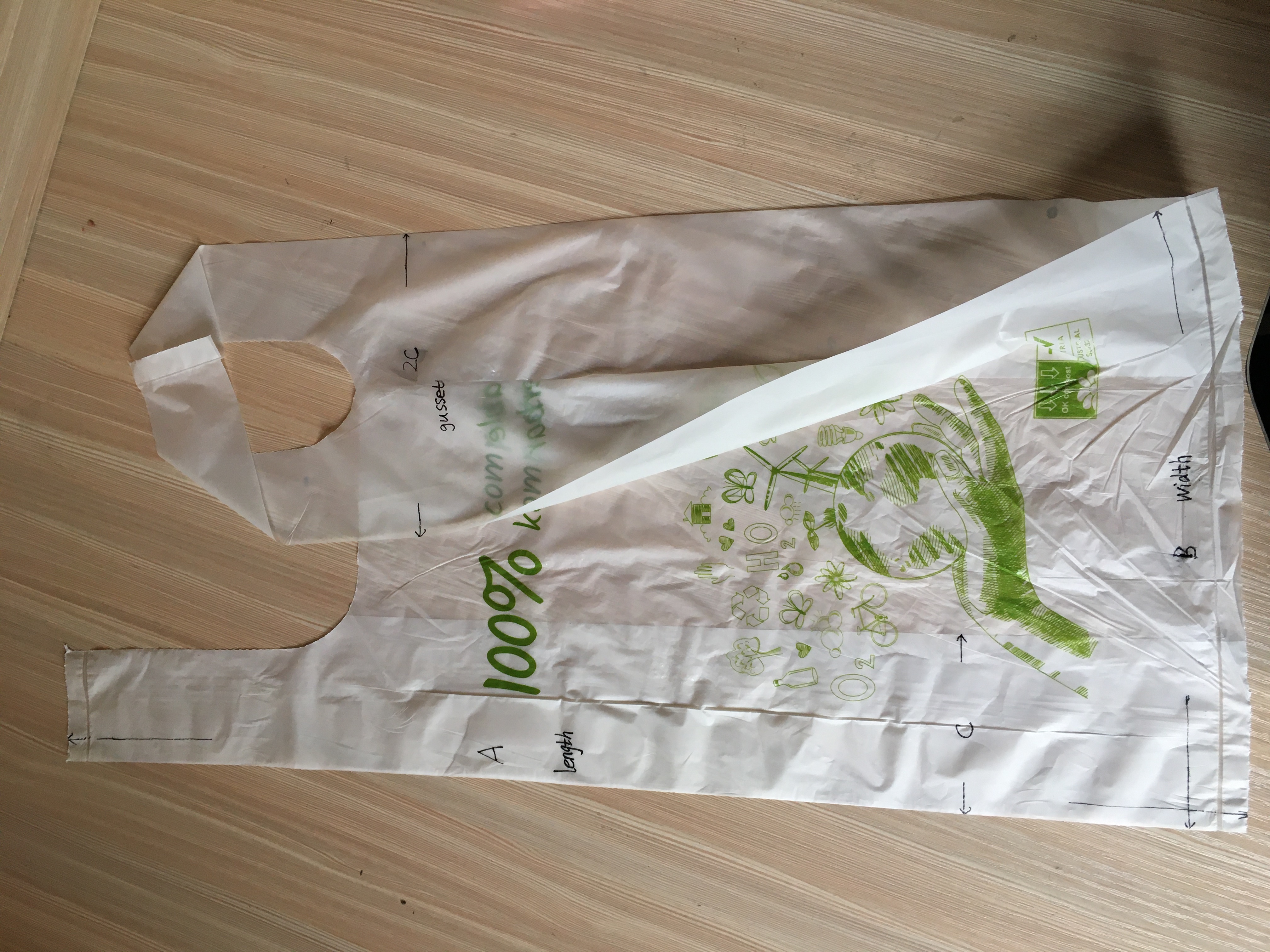 manufacturer of 100% biodegradable and compostable corn starch bioplastic bags