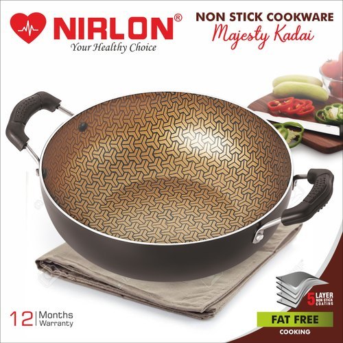 Metal Nirlon Majesty Kitchen Cooking Nonstick Kadhai