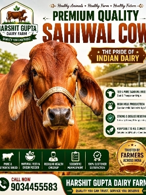 Sahiwal Cow - Adult Female, Brown Color | 400 kg Weight, Ideal for Milk Production