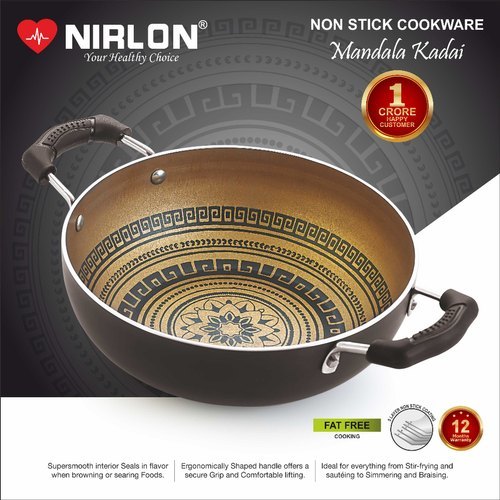 Nirlon Nonstick Mandala Deep Kadai