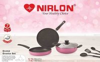 Nirlon Granite Orchid Pink Cookware Gift Set