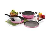 Nirlon Granite Orchid Pink Cookware Gift Set