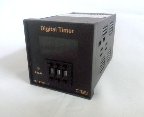 2-Digit Digital Timer - 96x96x110mm, Black | 1 Second Min Setting Time, 230V, 1-Year Warranty, Ideal for Industrial and Laboratory Use