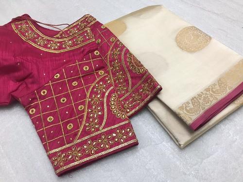 Tusser Silk Digital Print Sarees