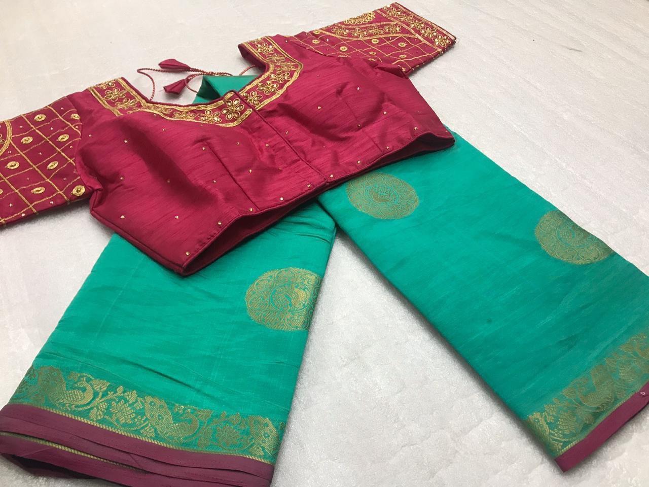 Tusser Silk Digital Print Sarees
