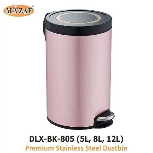 Pink Foot Pedal Stainless Steel Dustbin