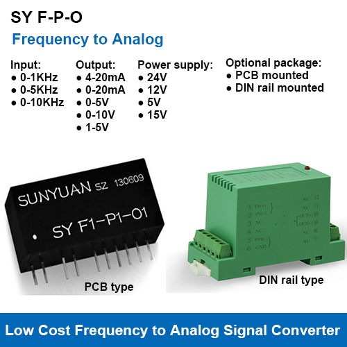 SY F-P-O Frequency Signal to Analog Signal Converters