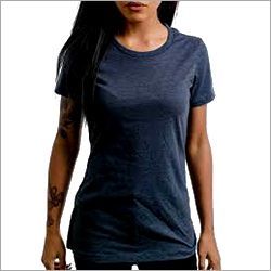 Blue Ladies Plain T-Shirt