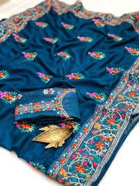 Chanderi Silk Party Wear Zari Saree