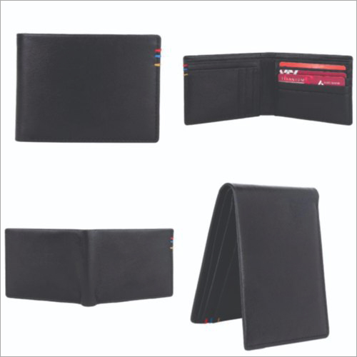 Mens Black Leather Wallet By SHOPPING FLAME