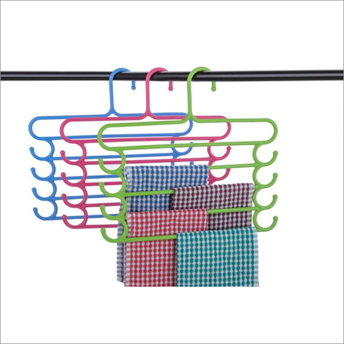 Red Blue Black Pink Brown 5 Layer Clothes Hanger