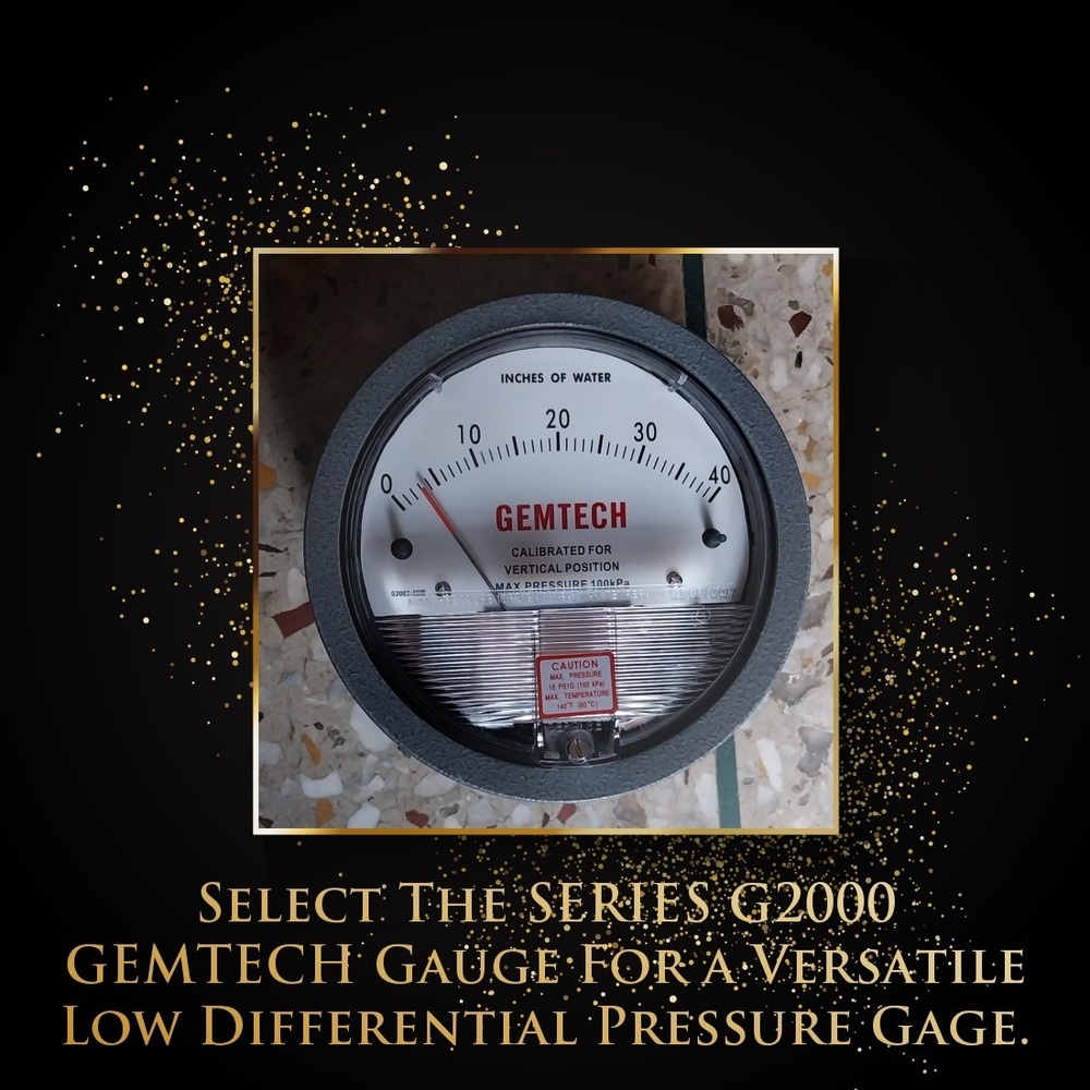GEMTECH Differential Pressure Gauge In AIIMS Hospital