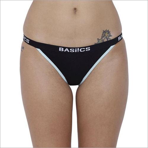 Moda Fashionable Briefs Panty - Cotton Spandex Blend, Size 26-36, Plain Black | No Roll, No Pinch Waistband, Breathable Comfort