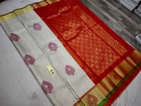 pure kanchipuram soft silk whit meena butta