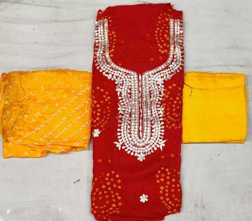 Gottapati Bandhej Art Silk Application: Women Material