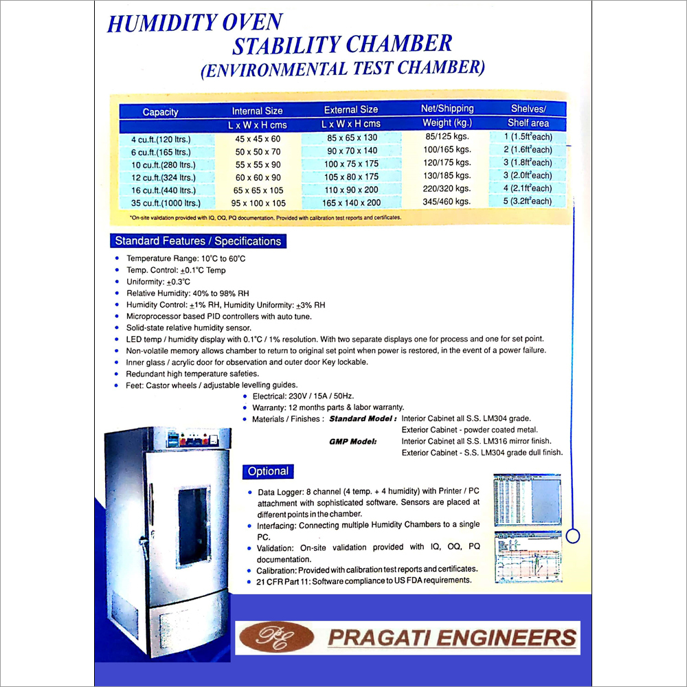 Humidity Oven Stability Chamber