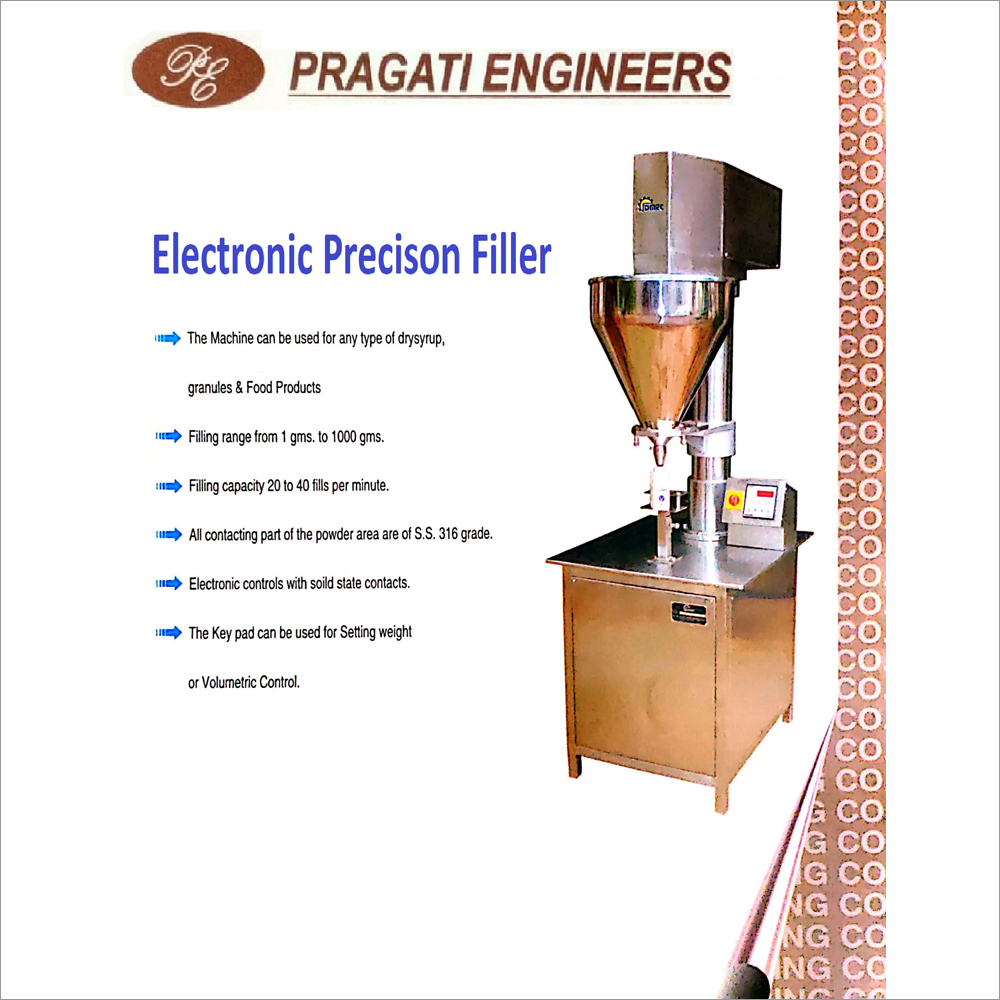 Electronic Precison Filler By PARAG EXPORTS (C/o PRAGATI ENGINEERS)