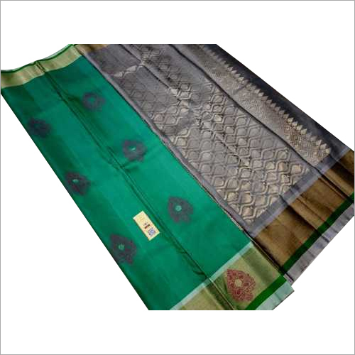 pure silk saree double warp silk with meena butta