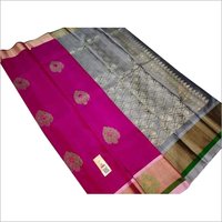 pure silk saree with meena butta all over saree and sidebutta