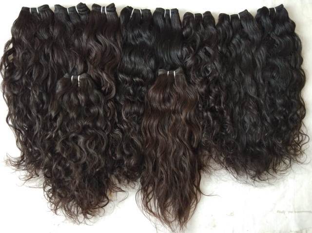 Best Quality Top Selling Wavy Indian Hair Unprocessed Wavy Human Hair