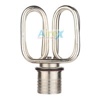 Airex Auto Double Pipe Kettle Heating Element - Copper, 7"x4", 1000w, 220v | Insulated, Lightweight 249g, Designed Per Your Requirements