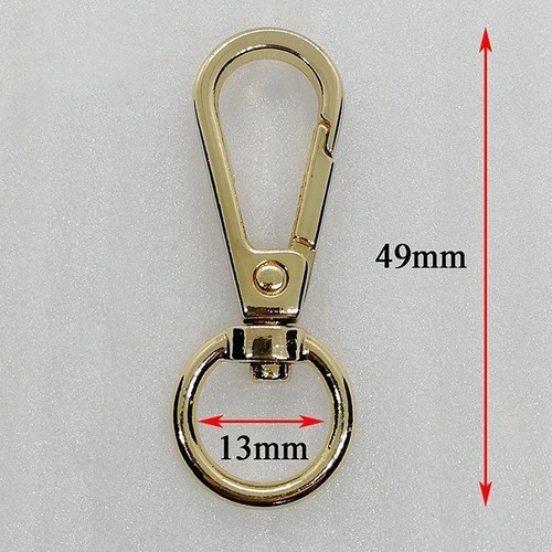 Metal alloy dog hook for bag accessories