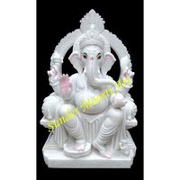White Marble Ganesh ji Moorti